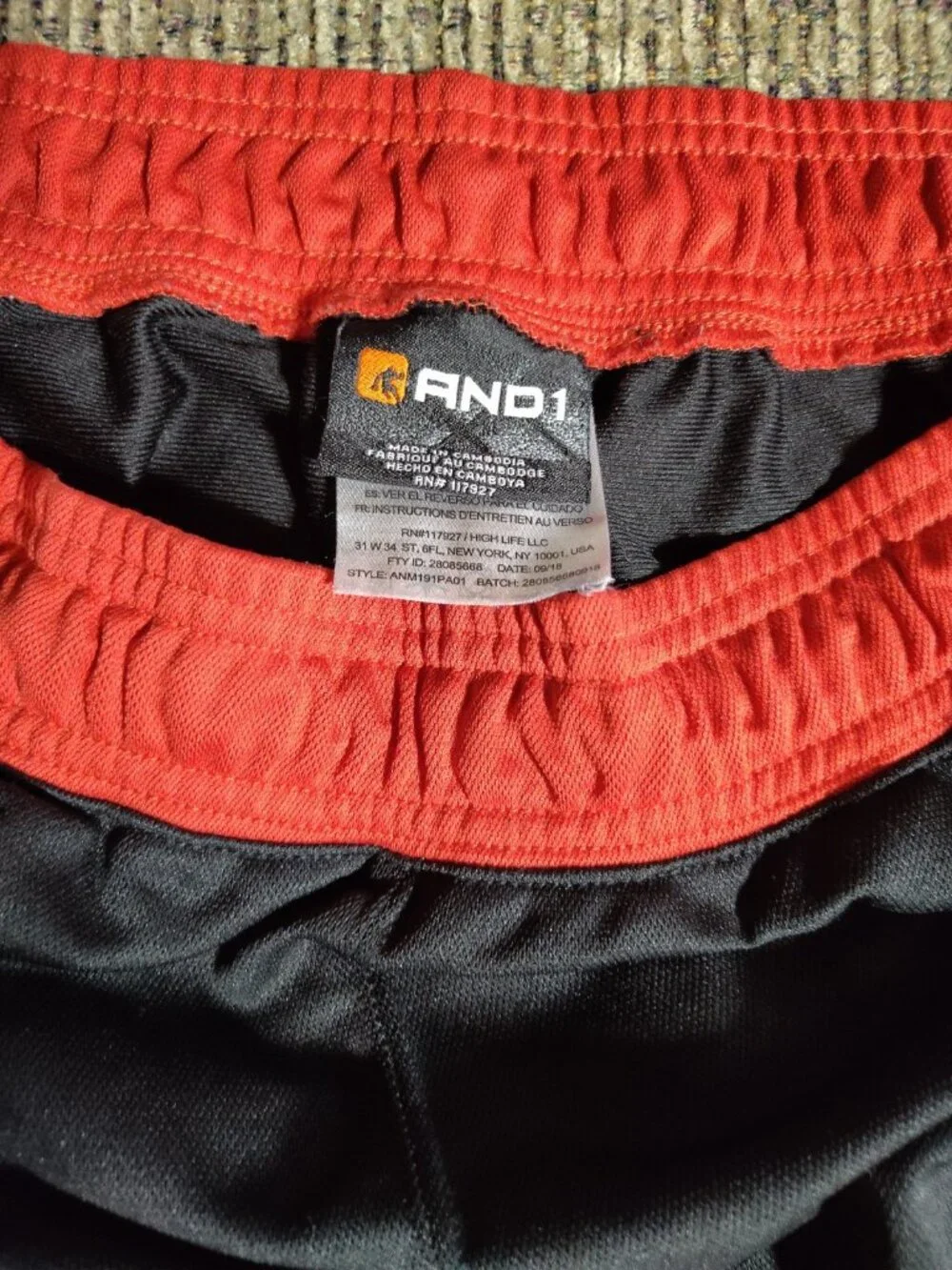 Vintage AND1 Pant Mens XL Black Polyester Track Tear Away Basketball Activewear